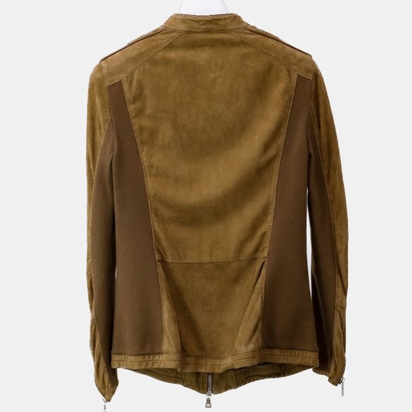 Prada Brown Suede Biker Jacket - Picture 2 of 14